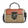 Coach Signature Brown Leather Shoulder Bag-thumb-0