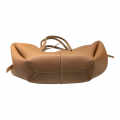 Polene Grained Brown Leather Tote Bag-thumb-2