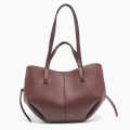 Polene Grained Wine Leather Tote Bag-thumb-0