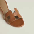 Hermes Oasis Brown Heel Sandal-thumb-3
