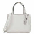 Armani Exchange Glossy White Embossed Logo Tote Bag-thumb-0