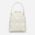 Dior Caro Mini White Bucket Bag-thumb-1