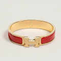 Hermes Red Clic H Bracelet-thumb-0