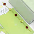 Van Cleef Alhambra Gold & Red Bracelets For Women-thumb-0