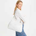 Tory Burch Fleming Drawstring Leatherite White Hobo Bag-thumb-2