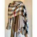 Burberry Designer Reversible Brown Silk Stole-thumb-5
