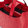 Armani Exchange Glossy Red Embossed Logo Tote Bag-thumb-4