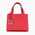 Armani Exchange Glossy Red Embossed Logo Tote Bag-thumb-0