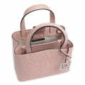 Armani Exchange Glossy Embossed Logo Pink Tote Bag-thumb-2