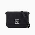 Armani Exchange Emboss Logo Black Crossbody Shoulder Bag-thumb-0