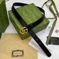 Gucci GG Slim Black Belt-thumb-0