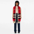 Burberry Check Cashmere Red Scarf-thumb-1