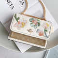 Coach Flower Print White Shoulder Bag-thumb-3