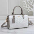 Coach CC Embossed White Speedy Bag-thumb-0