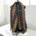 Louis Vuitton Black Cashmere Wool Blend Scarf-thumb-1