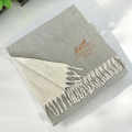 Hermes Premium Quality Grey & White Silk Stole-thumb-0