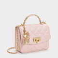 Charles & Keith Cressida Quilted Qiki Pink Sling Bag-thumb-1