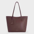 Charles & Keith Beryl Small Wine Tote Bag-thumb-0