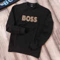 Boss Embroidery Black Cotton Sweatshirt-thumb-5