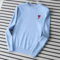 Ami Paris Ami De Cœur Sky Blue Crewneck Pullover-thumb-0