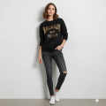 Balmain Paris Golden Logo Black Sweatshirt-thumb-3