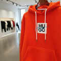 Hugo Orange Embroidered Women Hoodie-thumb-3