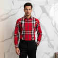 Burberry Checked Red Premium Shirt-thumb-0