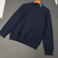Boss Embroidery Blue Cotton Sweatshirt-thumb-1