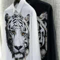 Gucci Tiger Print Black Cotton Shirt-thumb-2