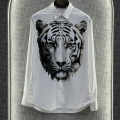 Gucci Tiger Print White Cotton Shirt-thumb-2