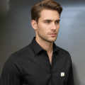 Armani Exchange Black Cotton Shirt-thumb-0