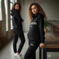 Balmain Black Premium Hood Tracksuit-thumb-4