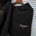 Balmain Black Premium Hood Tracksuit-thumb-3