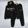 Balmain Black Premium Hood Tracksuit-thumb-0