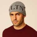 Valentino Grey Cashmere Beanie-thumb-0