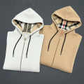 Burberry 'Hove' Check Hood Embroidery Logo Zip Hoodie-thumb-5