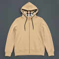 Burberry 'Hove' Check Hood Embroidery Logo Zip Hoodie-thumb-2