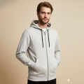 Burberry Hood Embroidery Logo White Zip Hoodie-thumb-1