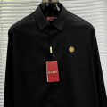 Gucci GG Embroidery Black Stretch Cotton Shirt-thumb-2