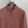 Prada Embroidery Brown Premium Quality Shirt-thumb-1