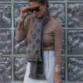 Louis Vuitton Grey Cashmere Wool Blend Scarf-thumb-2