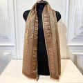 Versace Designer Brown Silk Stole-thumb-1