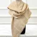 Louis Vuitton Reversible Beige Shine Monogram Shawl-thumb-0