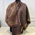 Louis Vuitton Reversible Dark Brown Shine Monogram Shawl-thumb-0