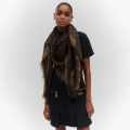Louis Vuitton Reversible Dark Brown Shine Monogram Shawl-thumb-2