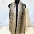 Coach Signature Beige C Border Woollen Stole-thumb-0