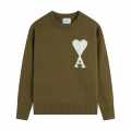 Ami Paris Ami Paris Dark Brown Crewneck Pullover-thumb-0