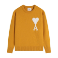 Ami Paris Ami De Cœur Yellow Crewneck Pullover-thumb-0