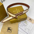 Burberry Cream & Golden Embellished Buckle Belt-thumb-0