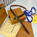 Louis Vuitton Brown & Golden Premium Quality Belt-thumb-0